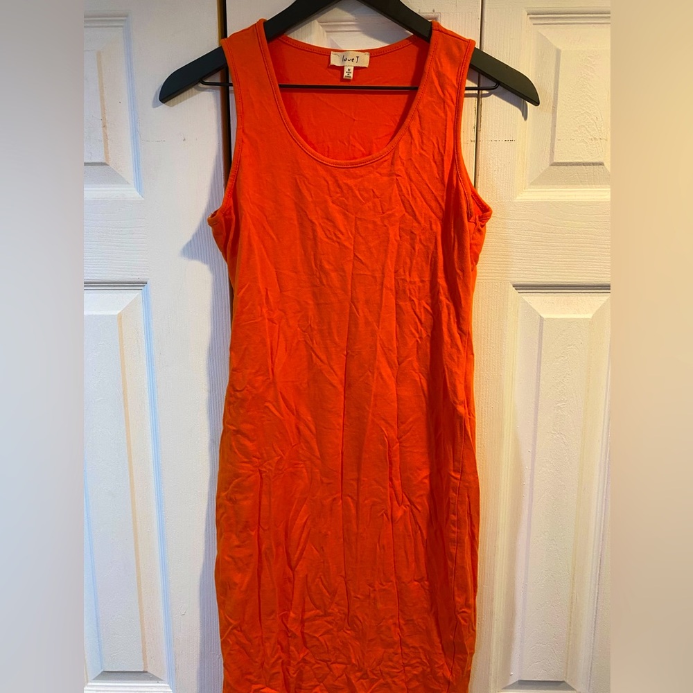 Orange bodycon dress
